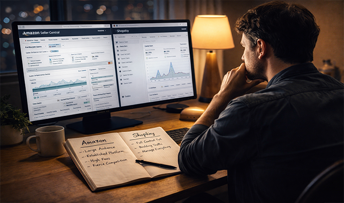Comparação entre Shopify e Amazon